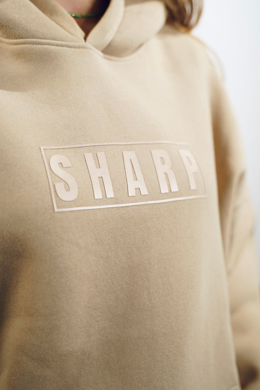 Premium Heavyweight Oversized Hoodie - Sand - Women’s