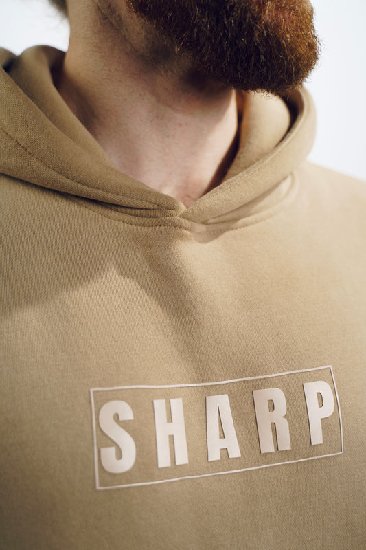 Premium Heavyweight Oversized Hoodie - Sand - Men's