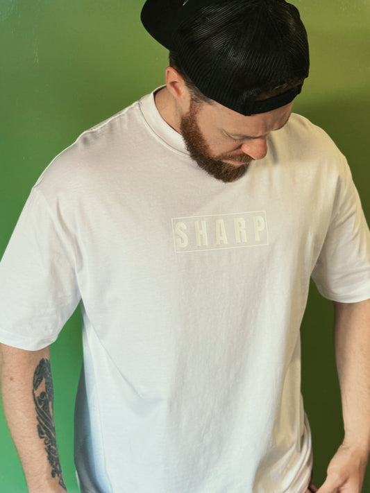 White Premium Oversized Sharp T-shirt