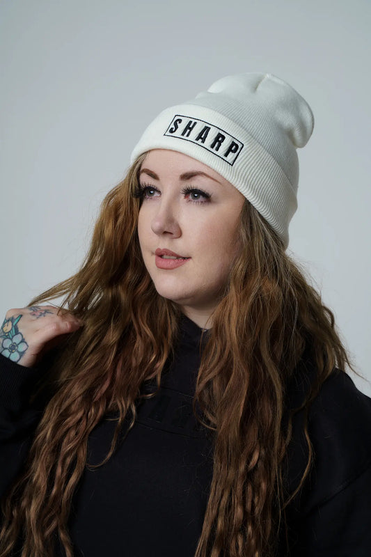 Sharp Beanie in White